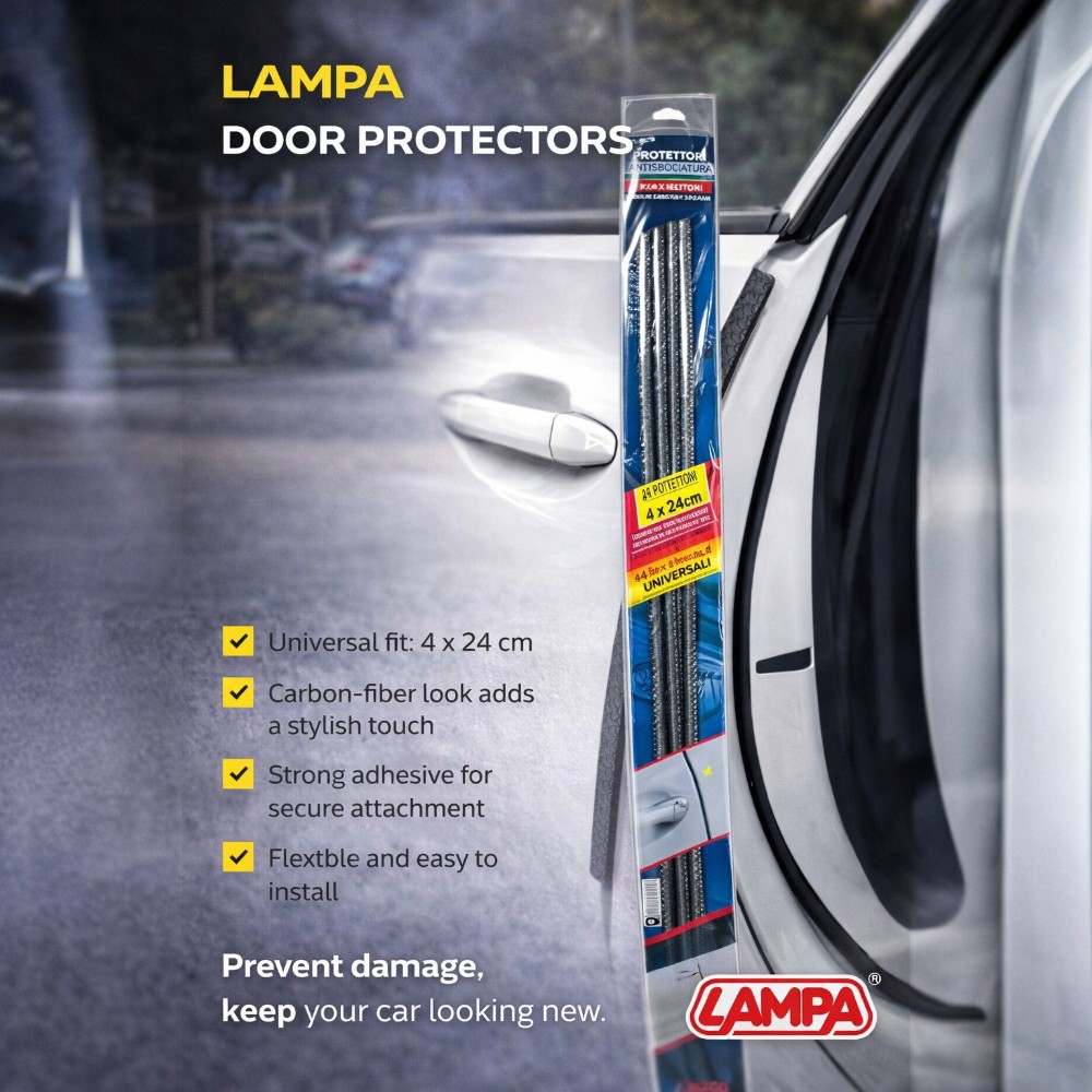 Door edge protectors 4 pcs set Carbon LAMPA - Image 3