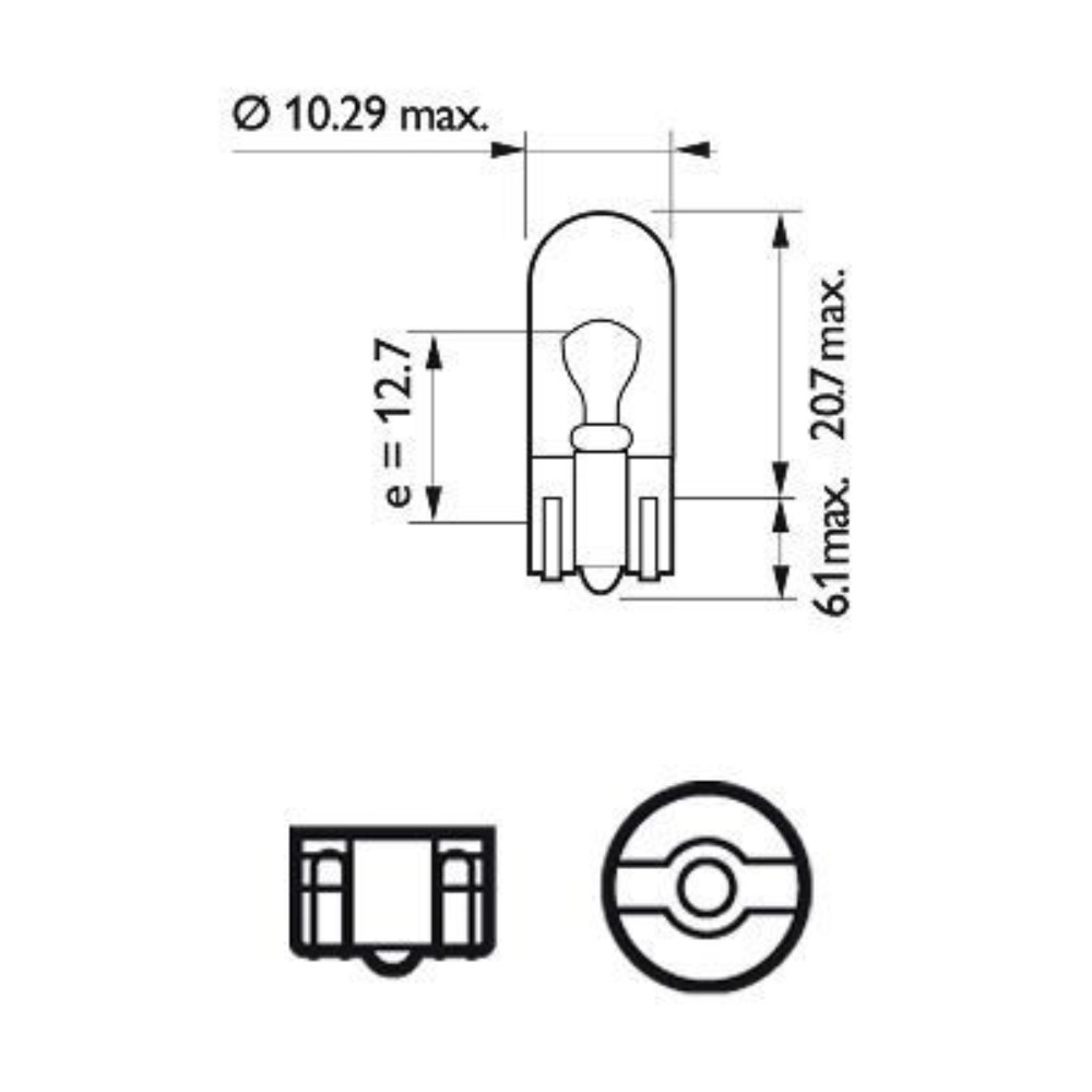 Philips 12V W5W W2.1?9.5d Bulb - Image 3